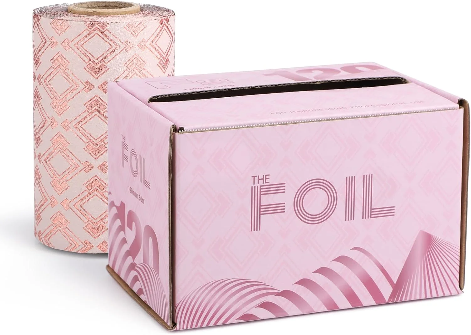 رول فویل آلومینیومی منقش Segbeauty، 50 متر فویل مو برای هایلایت، فویل آلومینیومی صورتی، ابزار رنگ مو برای رنگ کردن و هایلایت مو