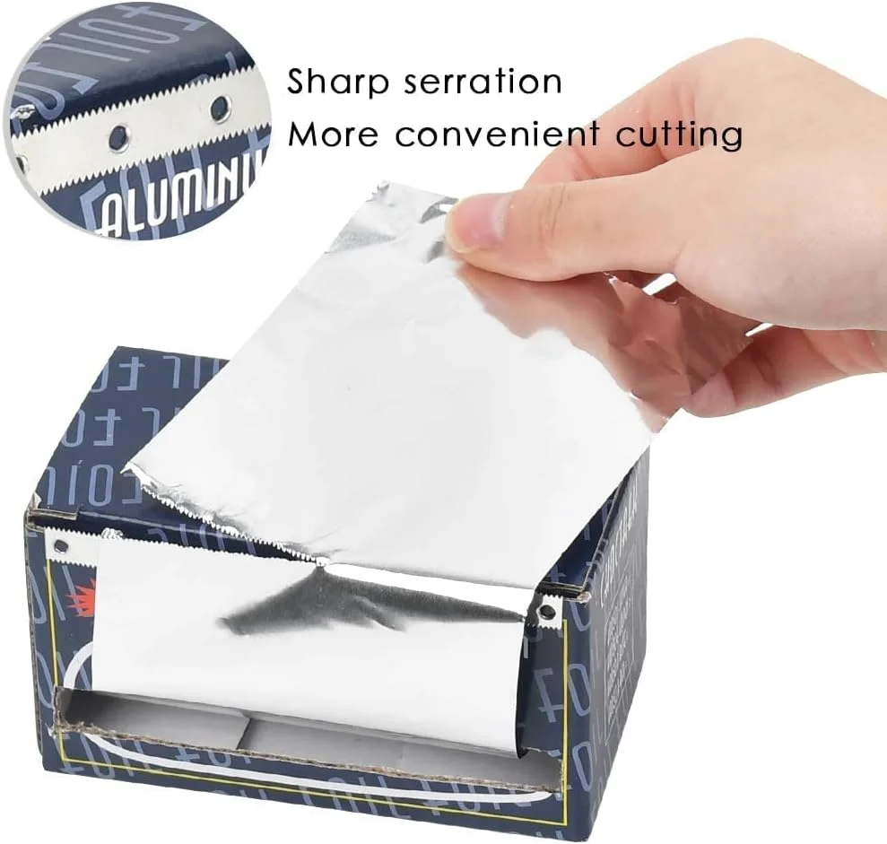 فویل آلومینیومی مو MAKINGTEC، فویل نقره ای برای هایلایت مو، ابزار حرفه ای آرایشگری برای رنگ و هایلایت مو (عرض 8.4 سانتی متر، طول 4 متر)