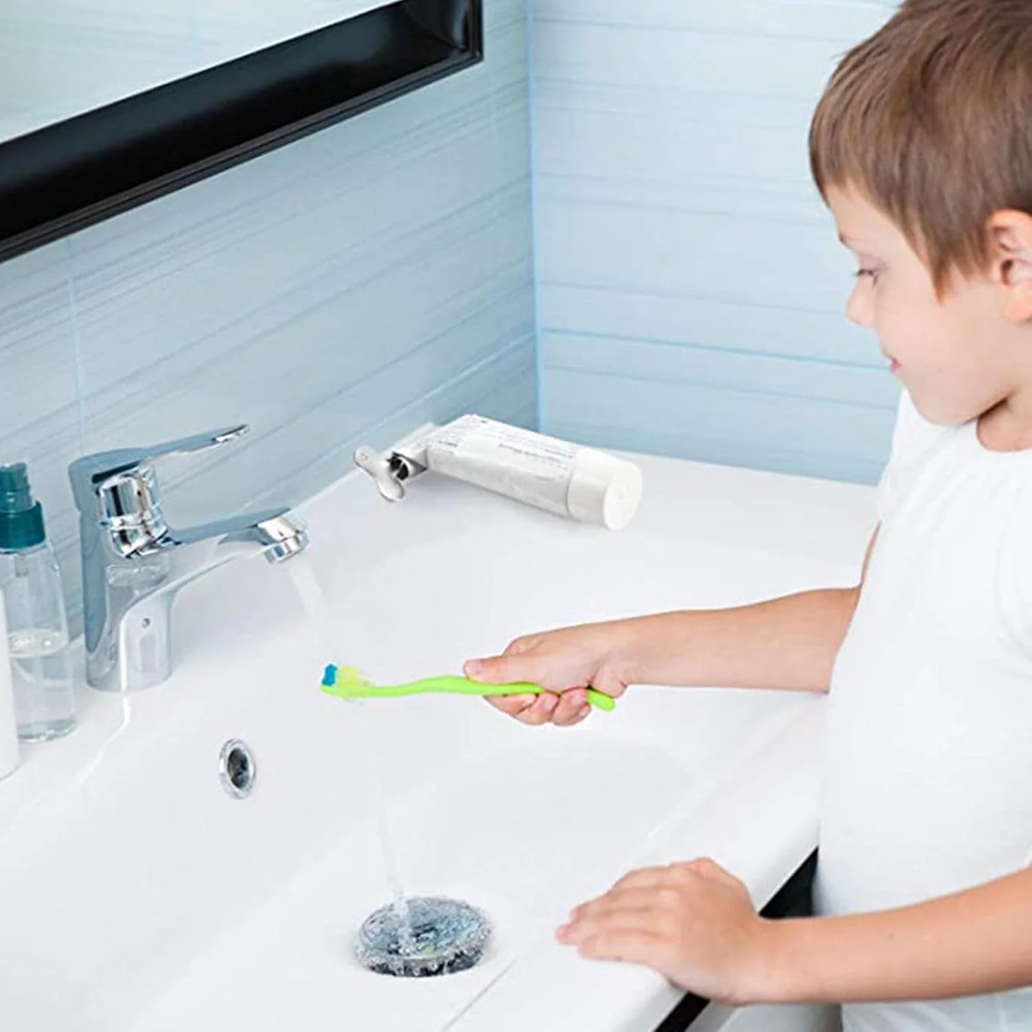 آبگیر تیوب خمیر دندان، ست 6 عددی غلتک تیوب خمیر دندان قابل استفاده مجدد، کلید پخش کننده خمیر دندان، ابزار رنگ مو