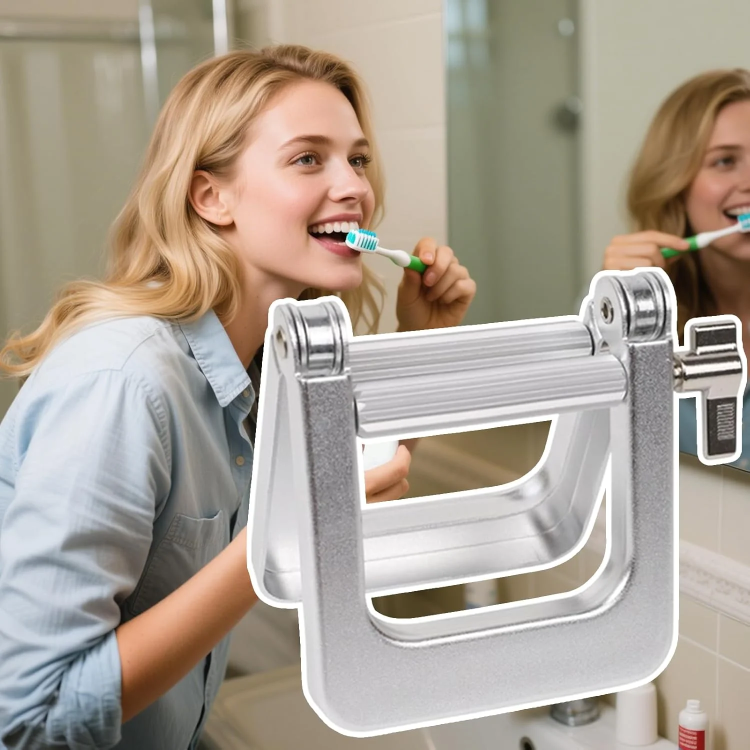 فشار دهنده تیوب | فشار دهنده فلزی تیوب رنگ | گیره چند منظوره برای خمیر، لوازم جانبی حمام برای پماد، رنگ مو، منزل، مسافرت، سالن، استودیو، روشویی