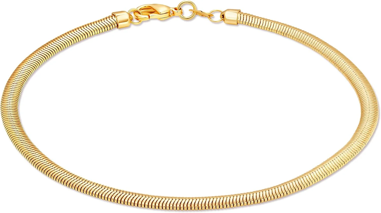 خلخال زنانه بارزل طرح شاه ماهی و ماری با روکش طلای 18 عیار، 10 اینچ - ساخت برزیل