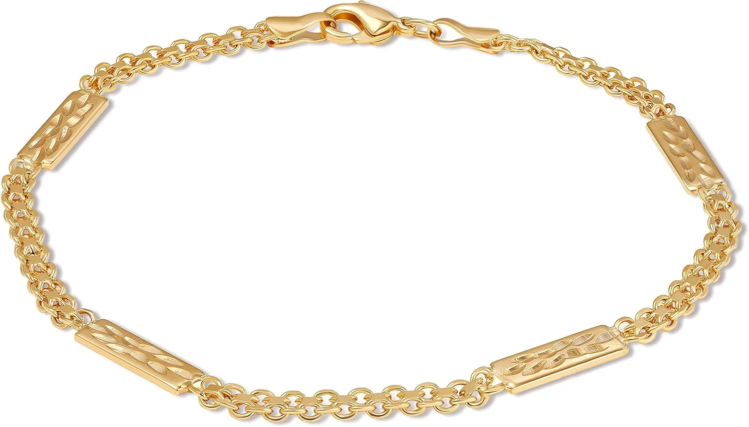 خلخال توری روکش طلای 18 عیار Barzel زنانه - ساخت برزیل