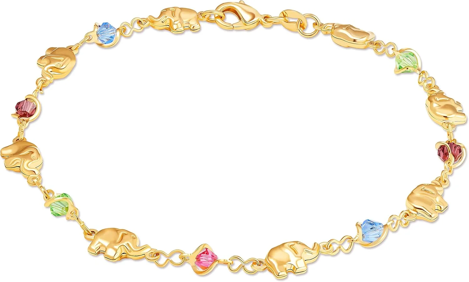 خلخال زنانه بارزل طرح فیل با روکش طلای 18 عیار - ساخت برزیل