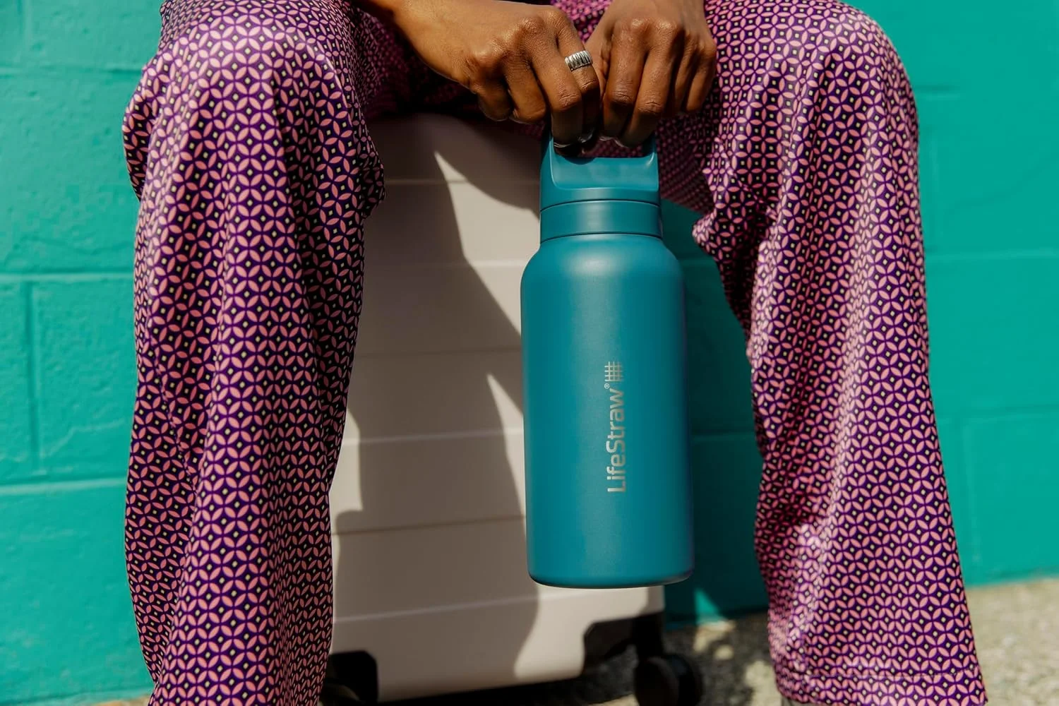 بطری فیلتردار آب استیل ضد زنگ عایق LifeStraw Go Series برای مسافرت و استفاده روزمره، 1 لیتر - بنفش خاردار بطری فیلتردار آب استیل ضد زنگ عایق LifeStraw Go Series برای مسافرت و استفاده روزمره، 1 لیتر - بنفش خاردار