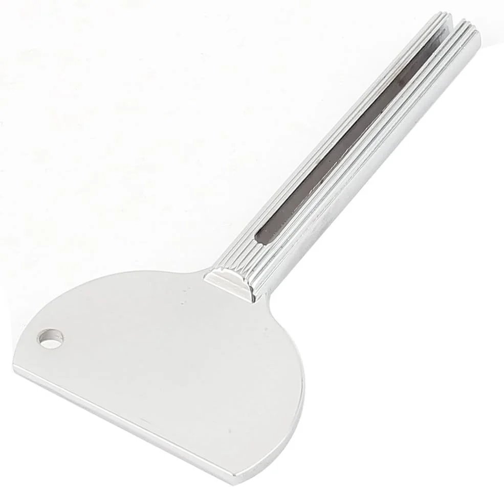 فشار دهنده خمیر دندان استیل ضد زنگ، مدل غلطکی، پخش کننده رنگ مو و تیوب، رنگ نقره ای، مناسب برای حمام