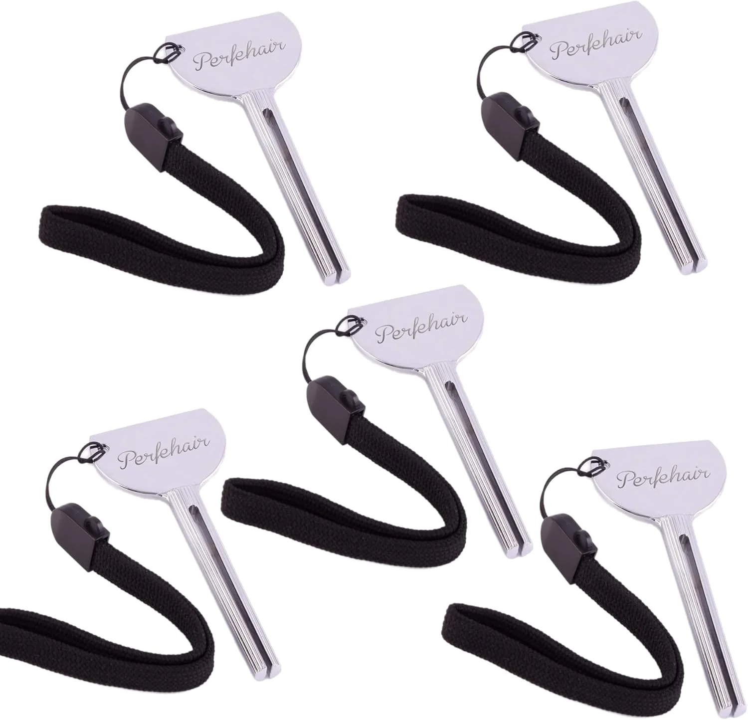 کلید خمیر دندان فلزی پرفاهیر، ابزار فشار دهنده و تخلیه کننده خمیر دندان و رنگ مو، 5 عددی