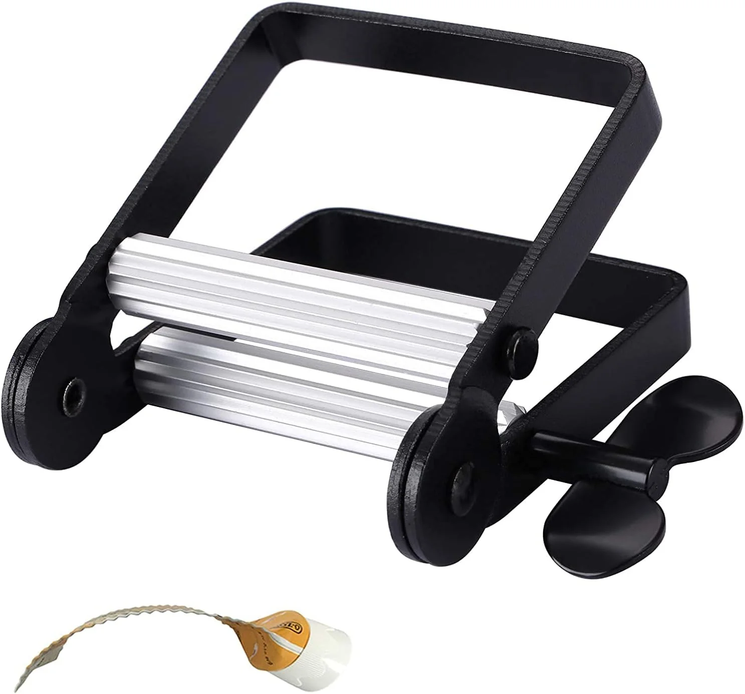 فشار دهنده خمیر دندان Maogear، فشار دهنده فلزی تیوپ خمیر دندان، ابزار فشار دهنده تیوپ رنگ برای هنرمندان، آرایشگاه ها، نقاشان (مشکی)