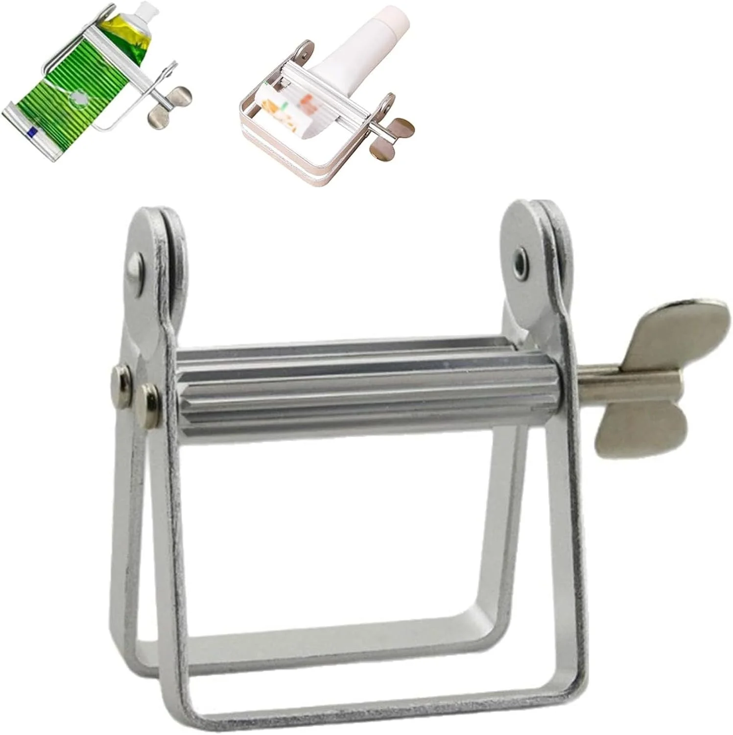 فشار دهنده فلزی خمیر دندان، ابزار فشردن تیوب رنگ برای هنرمندان، فشار دهنده تیوب فلزی، مناسب برای آرایشگاه ها و نقاشان برای رنگ مو و رنگ خمیر دندان (نقره ای)