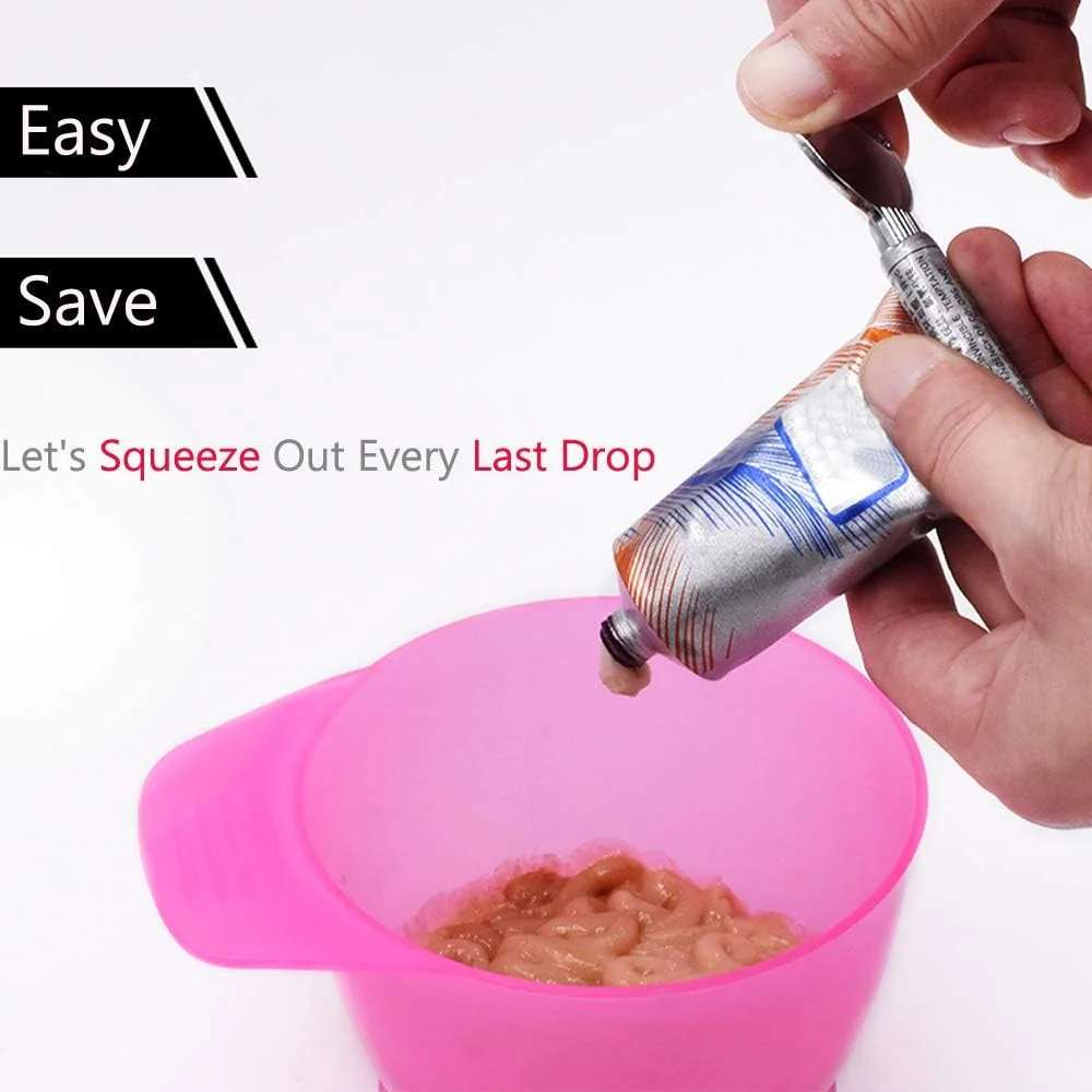 کلید خمیر دندان فلزی پرفاهیر، ابزار فشار دهنده و تخلیه کننده خمیر دندان و رنگ مو، 5 عددی