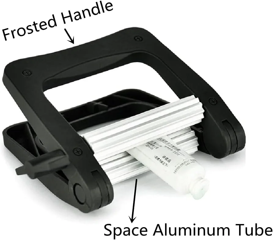 فشار دهنده فلزی تیوپ خمیر دندان، پخش کننده خمیر دندان، تیوپ پلاستیکی مات و پخش کننده استیل ضد زنگ برای حیوانات خانگی، لوازم آرایشی پخت، تیوپ رنگ رنگ مو (سیاه سفید)