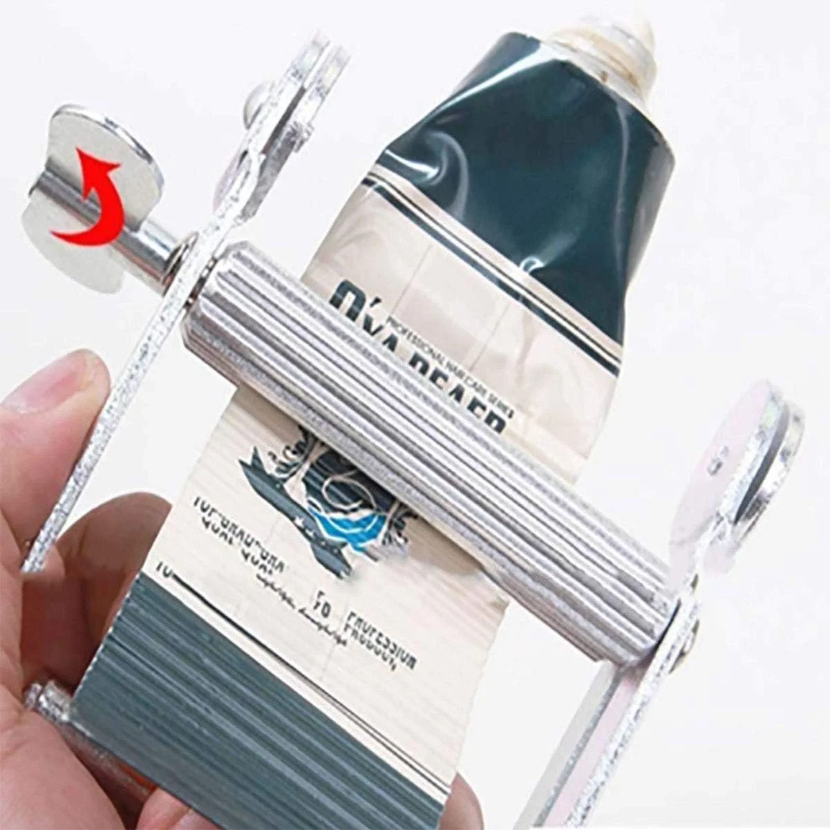 فشار دهنده خمیر دندان UpTuoLi، فشار دهنده فلزی تیوب خمیر دندان، غلتک تیوب برای هنرمند، آرایشگاه، نقاش، آرایشگری، رنگ مو، کرم دست، خمیر دندان