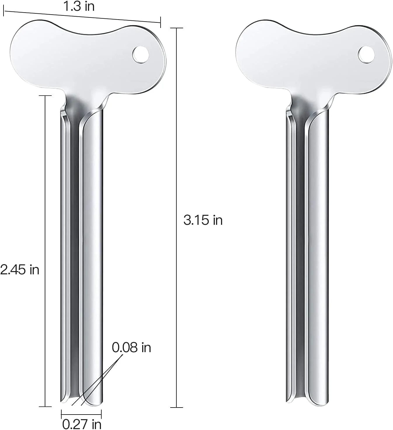 فشار دهنده خمیر دندان Beynant، 6 عدد کلید فشار دهنده لوله فلزی، غلتک خمیر دندان استیل ضد زنگ برای رنگ، کرم، لوازم آرایشی و رنگ مو