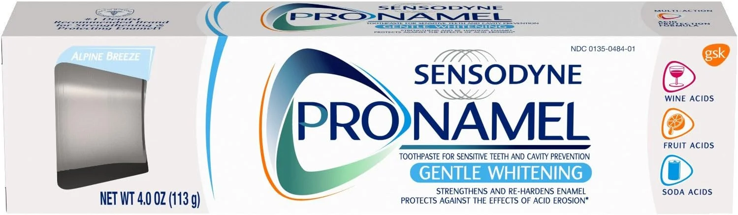 خمیر دندان سنسوداین پرونمل سفید کننده ملایم، تقویت کننده مینای دندان، 4 اونس (بسته 3 عددی)