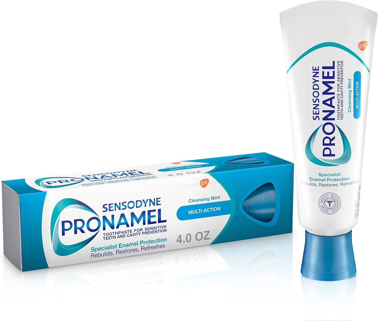 خمیر دندان چند منظوره Sensodyne Pronamel برای دندان های حساس، برای سخت کردن و تقویت مینای دندان، نعناع پاک کننده - 113 گرم
