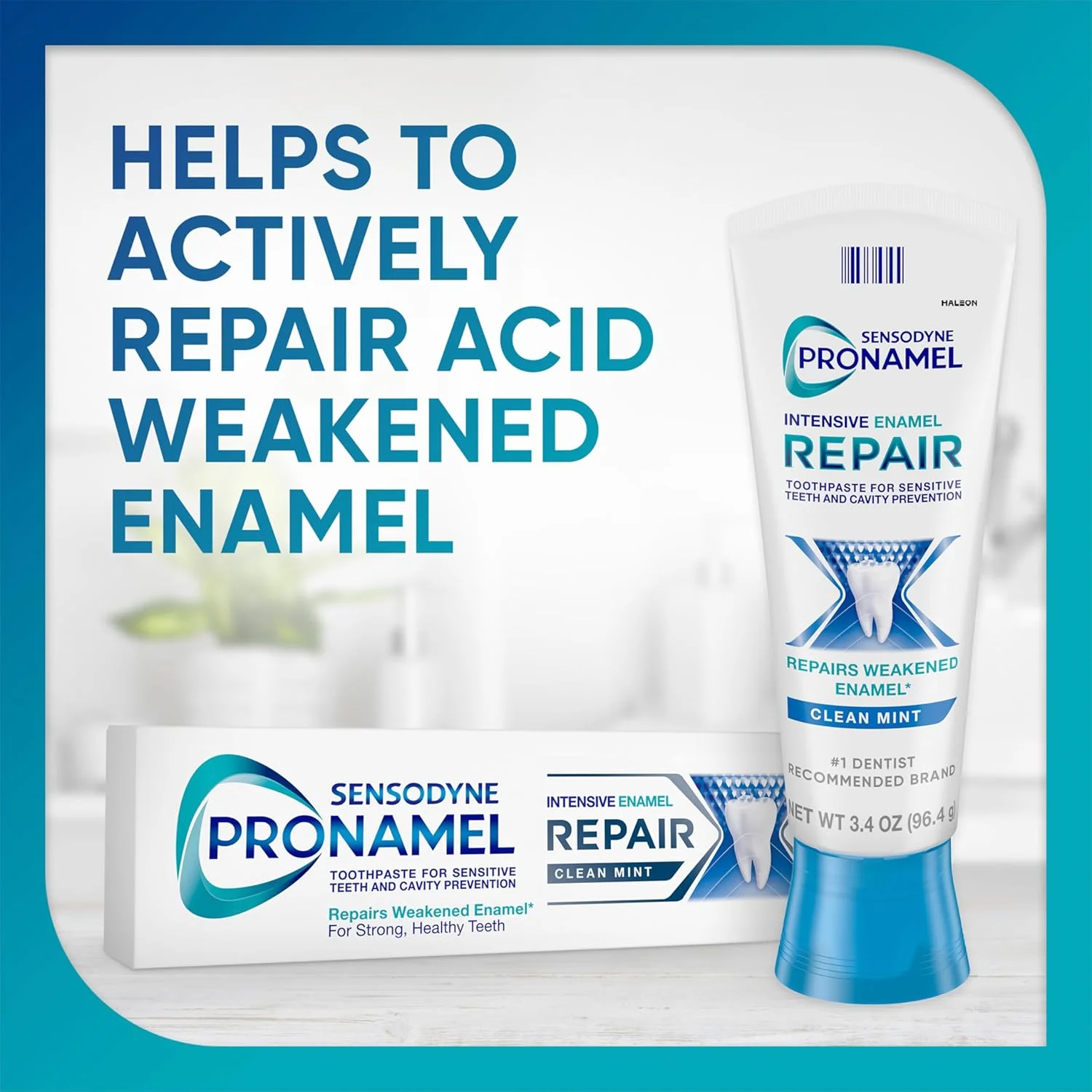 خمیر دندان سنسوداین Pronamel Intensive Enamel Repair برای دندان های حساس، برای سخت کردن و تقویت مینای دندان، نعناع تمیز - 3.4 اونس