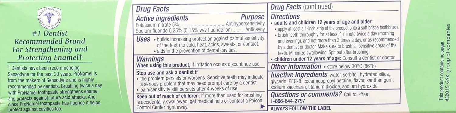 خمیر دندان سنسوداین پرونامل با طعم نعناع، ۱۱۳ گرم