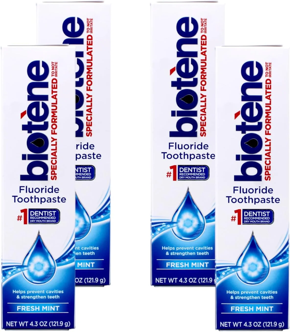 خمیر دندان سنسوداین پرونمل بایوتین برای خشکی دهان، نعناع تازه اورجینال، جعبه 4.5 اونسی (بسته 4 عددی)