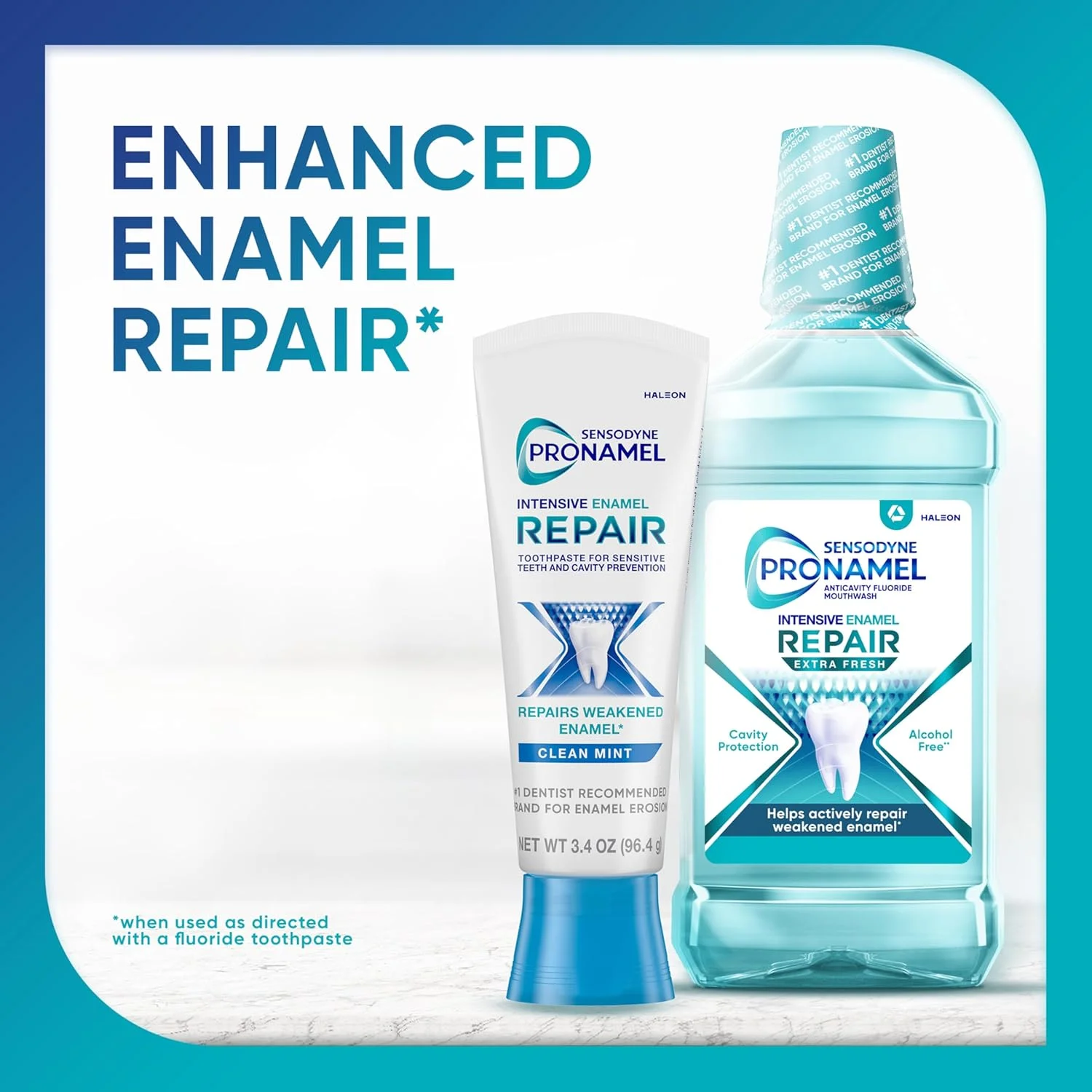 خمیر دندان سنسوداین Pronamel Intensive Enamel Repair برای دندان های حساس، برای سخت کردن و تقویت مینای دندان، نعناع تمیز - 3.4 اونس