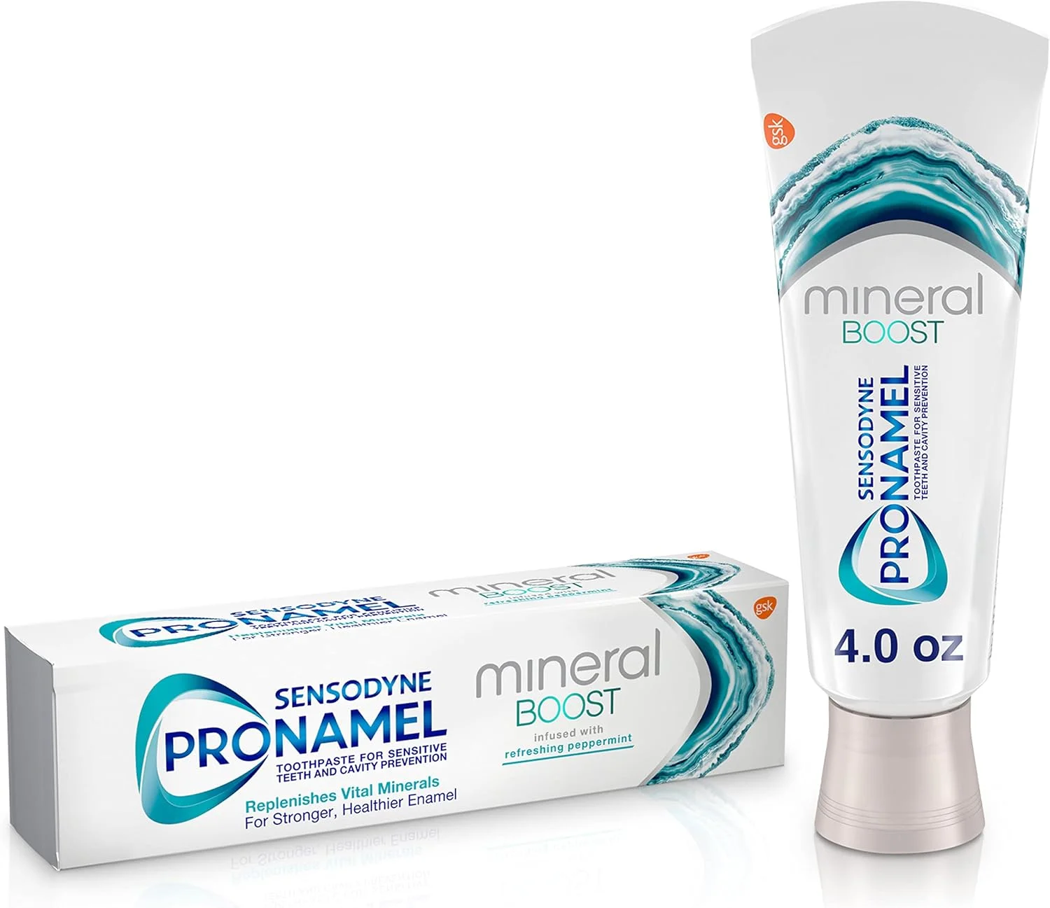 خمیر دندان سنسوداین پرونمل مینرال بوست برای دندان های حساس، برای پر کردن مواد معدنی و تقویت مینای دندان، نعناع - 113 گرم