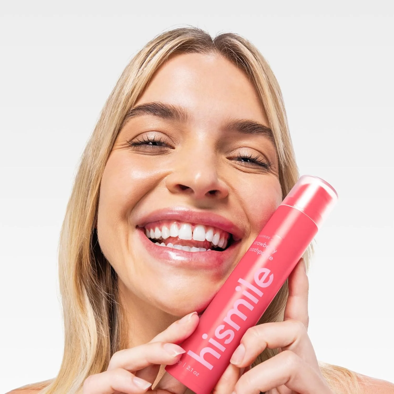 خمیر دندان با طعم توت فرنگی Hismile - خمیر دندان حاوی فلوراید