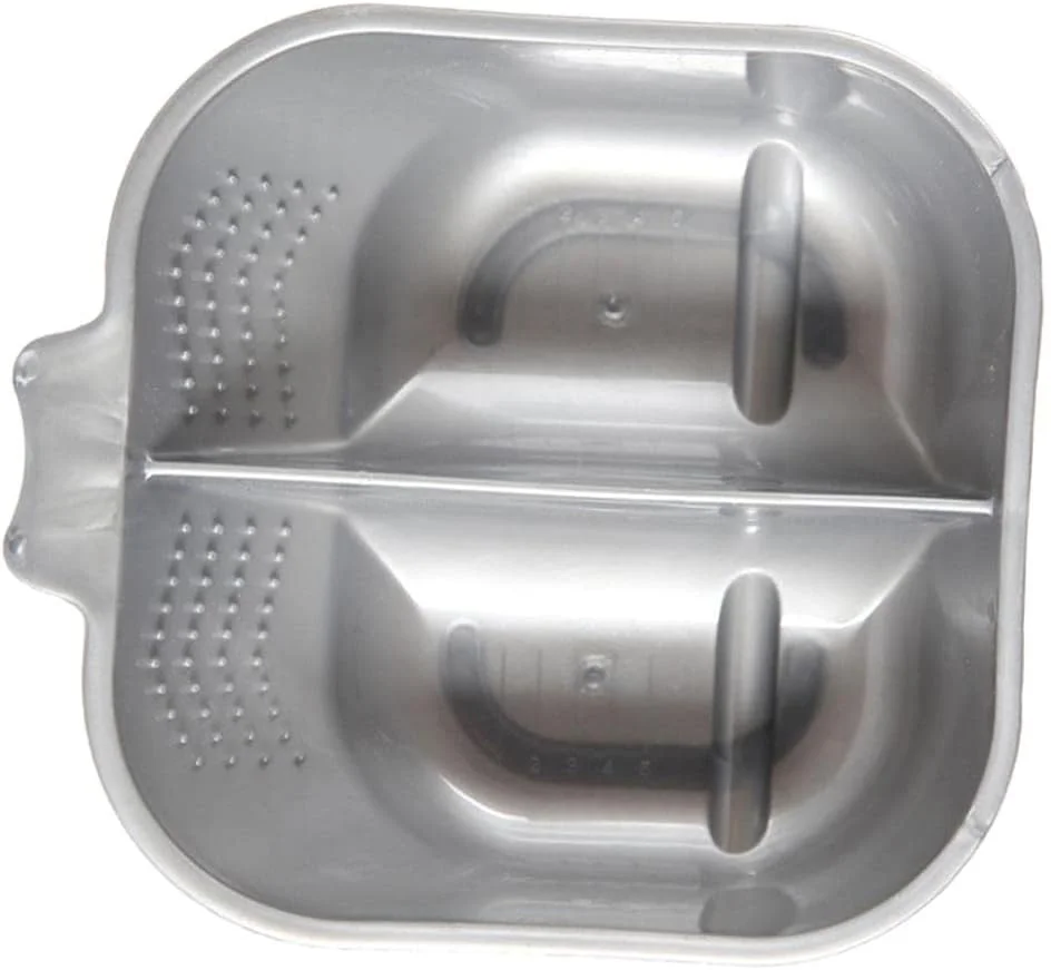 کاسه رنگ مو دو قسمتی ضد لغزش T.O.G، مناسب برای مخلوط کردن رنگ مو، کرم رنگ و مواد اکسیدان