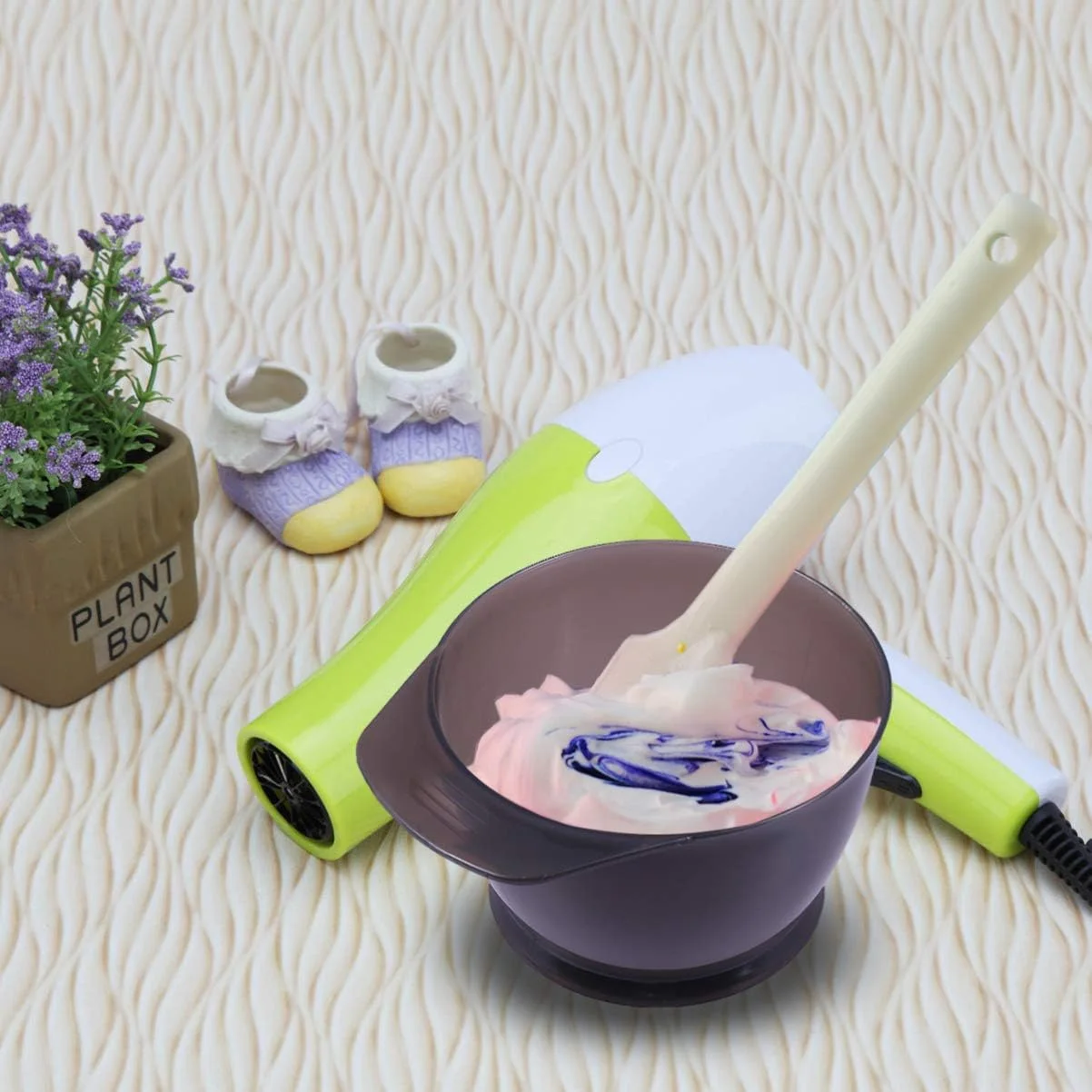 2 عدد کاسه رنگ مو پلاستیکی، کاسه های مخلوط رنگ، ابزار رنگ آمیزی و رنگ کردن مو برای آرایشگاه