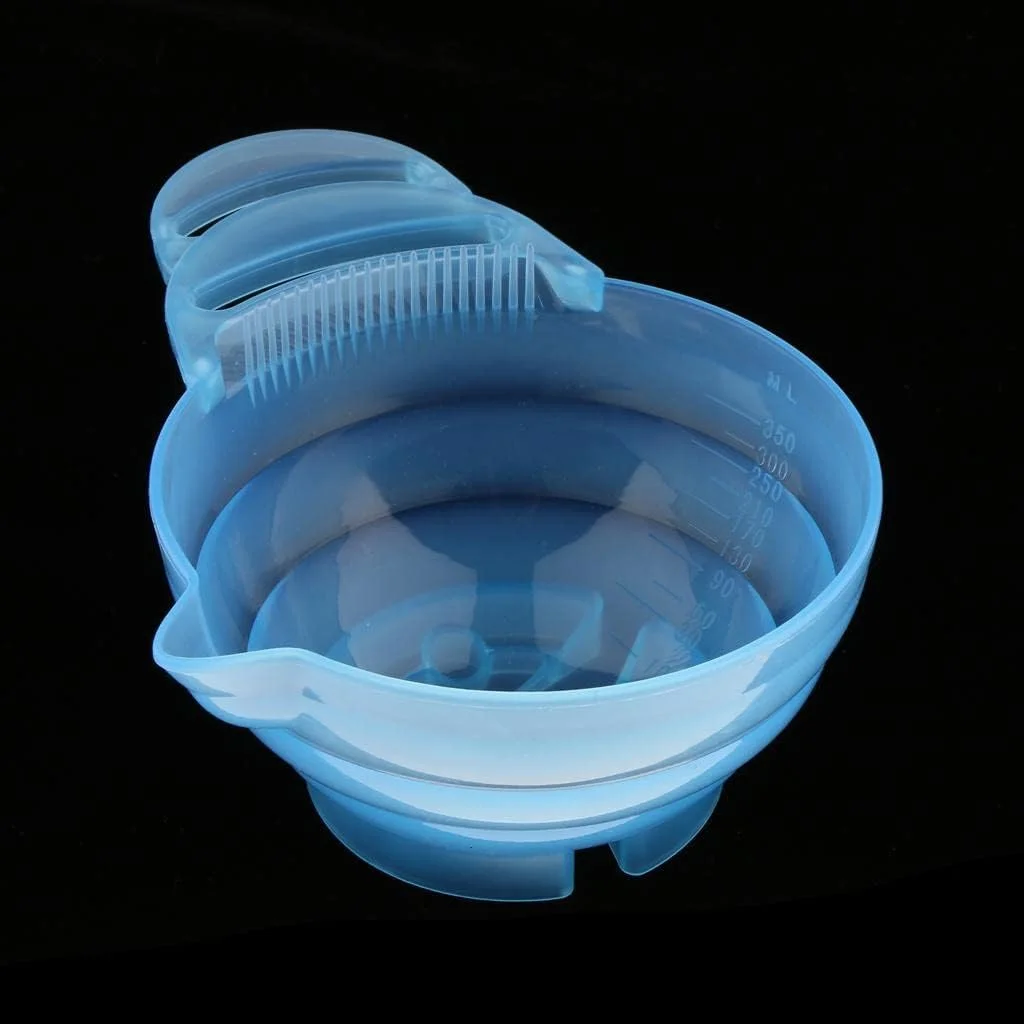 کاسه رنگ موی رنگی تصادفی قابل استفاده مجدد T.O.G، ابزار رنگ کردن، دکلره و ترکیب رنگ مو با دسته، مناسب برای آرایشگاه