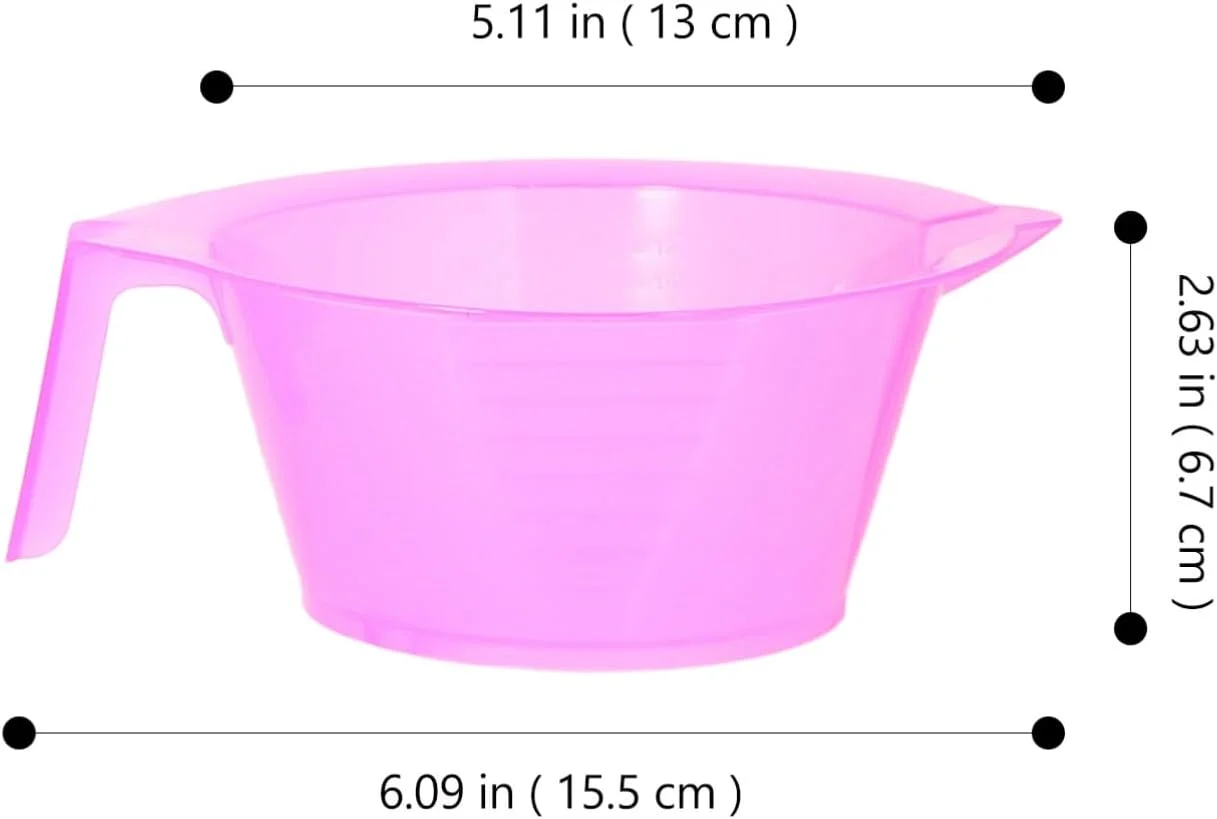 لالافینا 6 عدد کاسه رنگ مو مشکی با ابزار اپلیکاتور هایلایت DIY، ابزار مقیاس، رنگ آمیزی، رنگ موی خانگی، مقیاس سالن حرفه ای پلاستیکی برای هر رنگ آمیزی شفاف