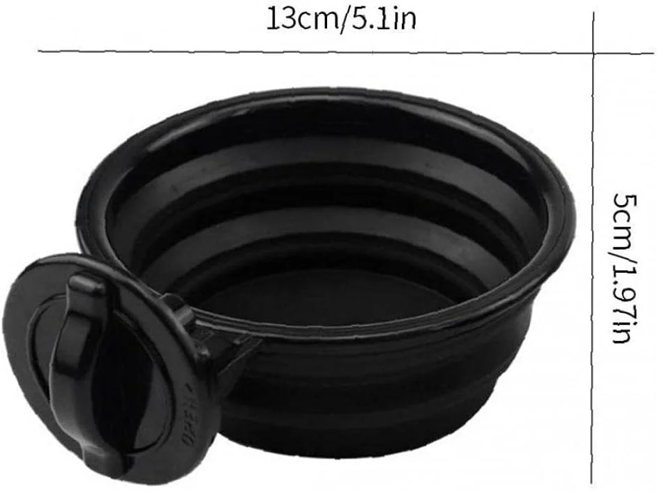 کاسه رنگ مو تاشو، ظرف مخلوط کردن رنگ مو برای رنگ آمیزی و هایلایت مو، مناسب استفاده شخصی، مشکی