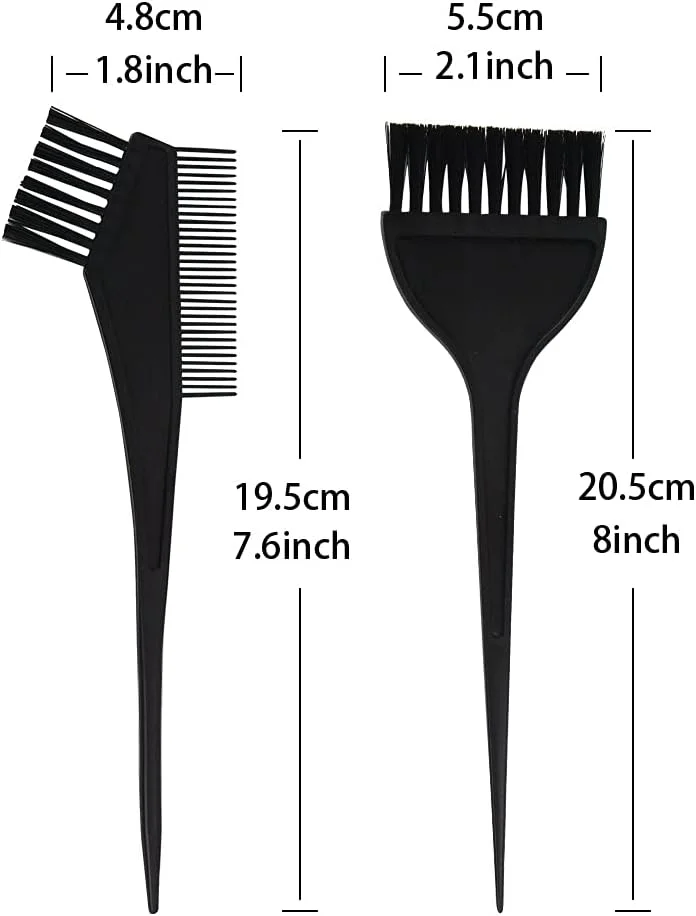 مجموعه 3 تکه ابزار رنگ مو سالنی YANTAISIYU شامل کاسه مخلوط رنگ، برس رنگ و شانه زاویه دار برای رنگ کردن مو