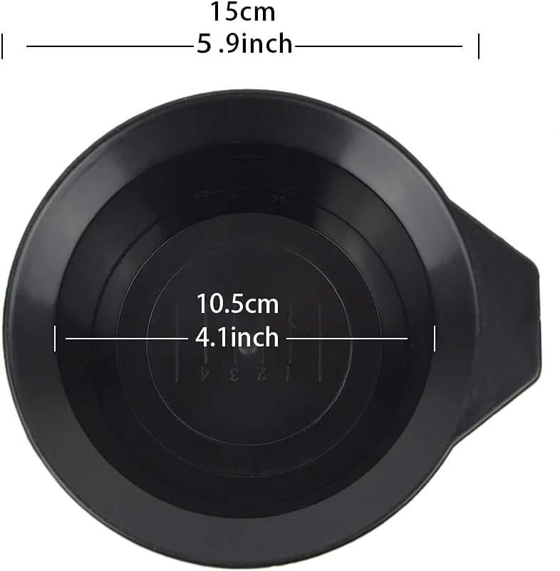 مجموعه 3 تکه ابزار رنگ مو سالنی YANTAISIYU شامل کاسه مخلوط رنگ، برس رنگ و شانه زاویه دار برای رنگ کردن مو