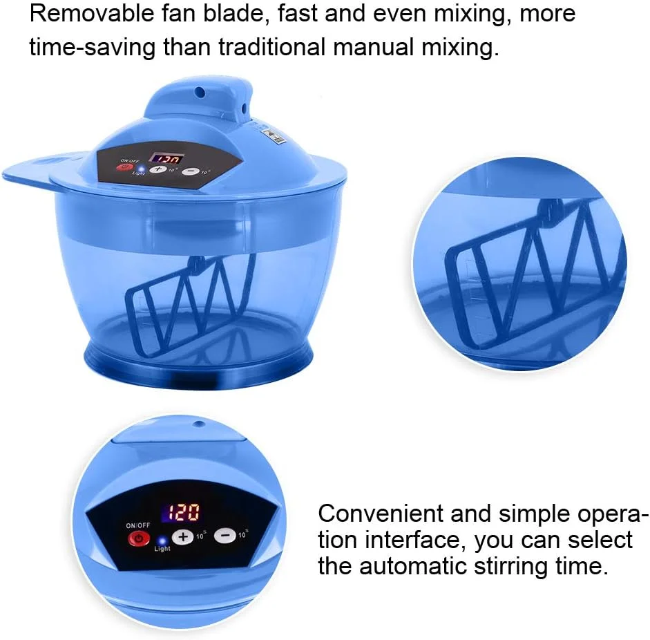 مخلوط کن برقی کرم مو، کاسه مخلوط کن رنگ موی اتوماتیک، کاسه مخلوط کن رنگ موی شارژی USB، مخلوط کن رنگ موی DIY برای استفاده در منزل و سالن (3#)