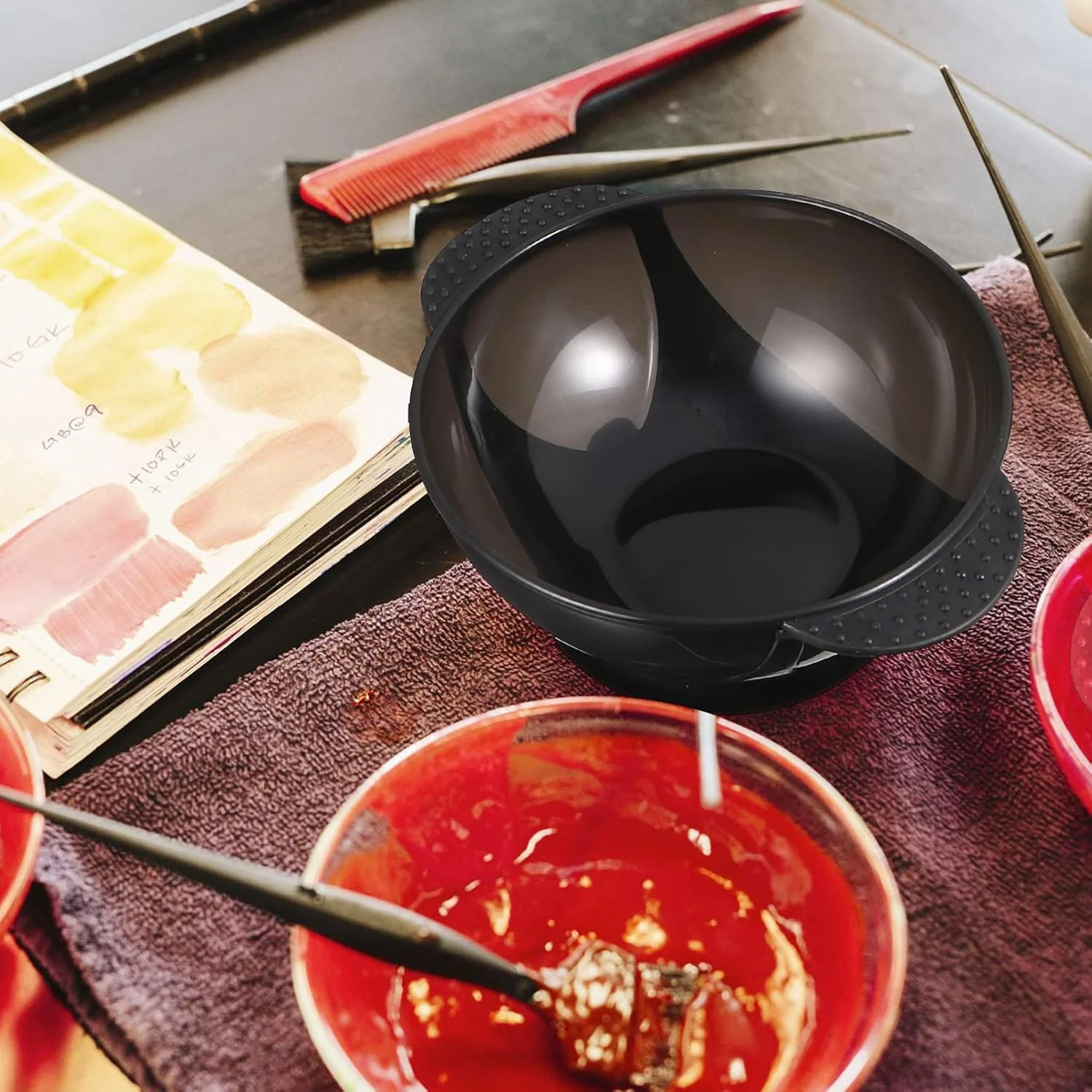 بابائو، ست کاسه رنگ مو، 3 تکه، کاسه های پلاستیکی حرفه ای برای ترکیب رنگ مو، کاسه سیلیکونی رنگ مو مناسب رنگ کردن مو به همراه فنجان های مکنده بابائو، ست کاسه رنگ مو، 3 تکه، کاسه های پلاستیکی حرفه ای برای ترکیب رنگ مو، کاسه سیلیکونی رنگ مو مناسب رنگ کردن مو به همراه فنجان های مکنده