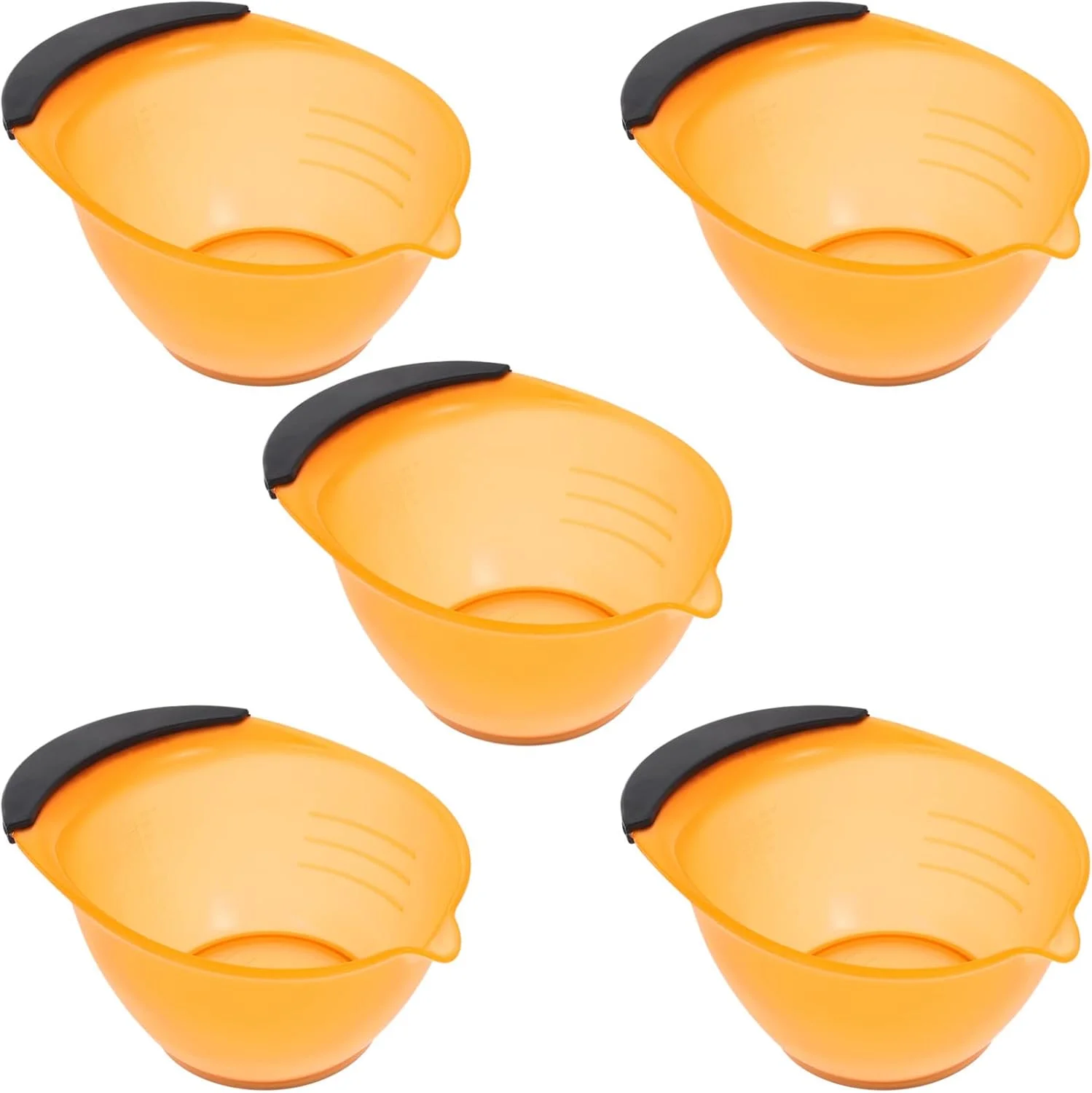 کاسه مخلوط سیلیکونی BOLHGF، 5 عدد کاسه مخلوط برای رنگ مو، کاسه های مخلوط رنگ مو، کاسه های رنگ مو سالن، ابزارهای رنگ آمیزی مو DIY کاسه های مخلوط سیلیکونی