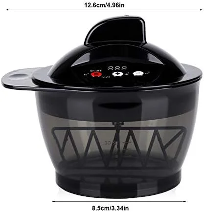 میکسر اتوماتیک رنگ مو قابل شارژ USB با صفحه نمایش LCD و کاسه مخلوط رنگ مو