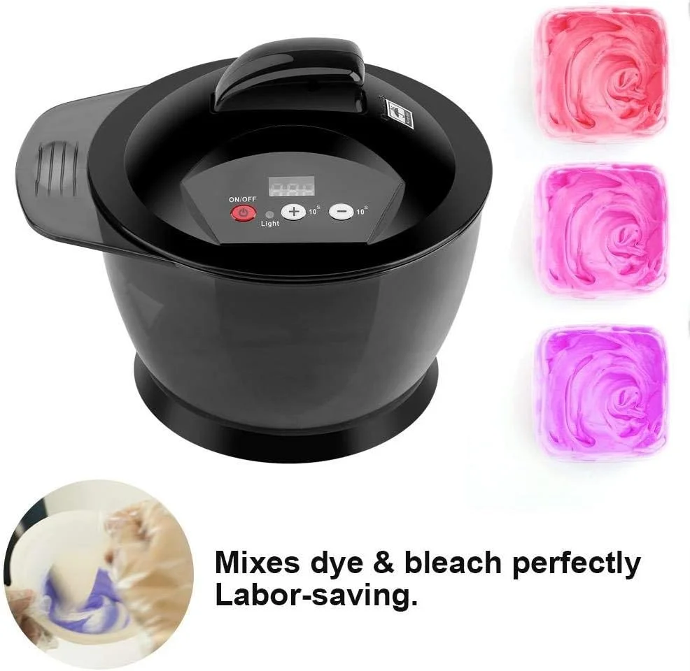 کاسه رنگ مو سالن، میکسر اتوماتیک برقی کرم مو با نمایشگر LCD قابل شارژ USB، ابزار DIY برای استفاده در آرایشگاه و منزل