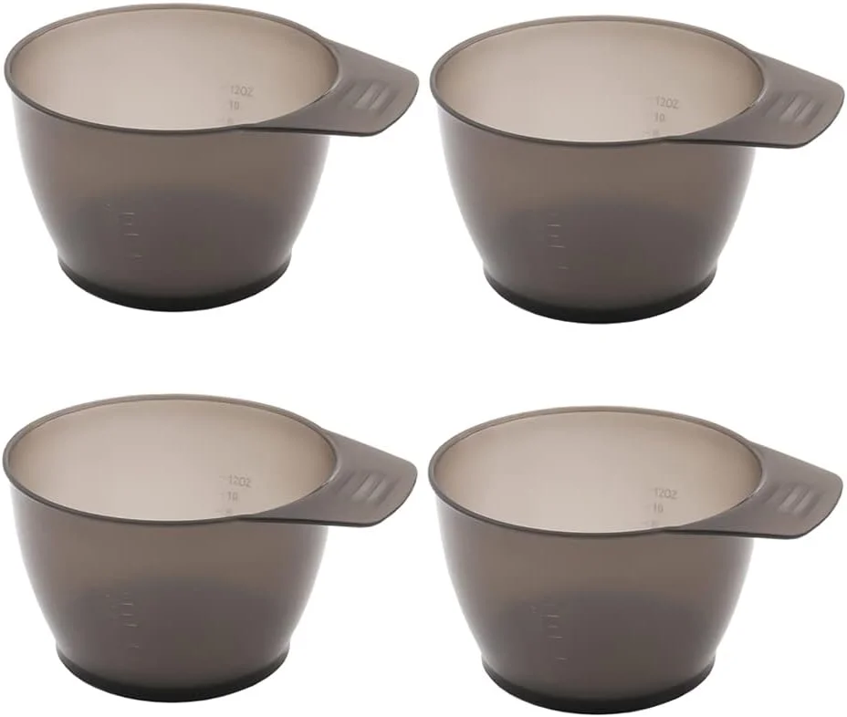 ست کاسه رنگ مو پلاستیکی مشکی 4 عددی، کاسه بزرگ برای مخلوط کردن رنگ مو، کاسه رنگ کردن مو، کاسه دکلره مو مناسب برای استفاده در سالن و منزل ست کاسه رنگ مو پلاستیکی مشکی 4 عددی، کاسه بزرگ برای مخلوط کردن رنگ مو، کاسه رنگ کردن مو، کاسه دکلره مو مناسب برای استفاده در سالن و منزل