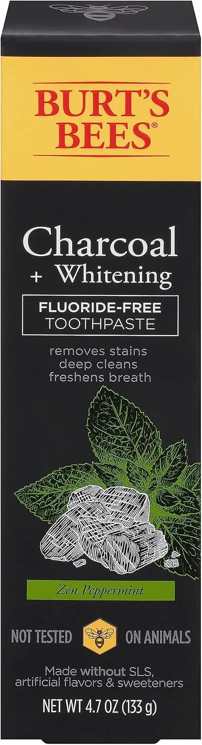 خمیر دندان زغالی و سفید کننده بدون فلوراید Burt's Bees