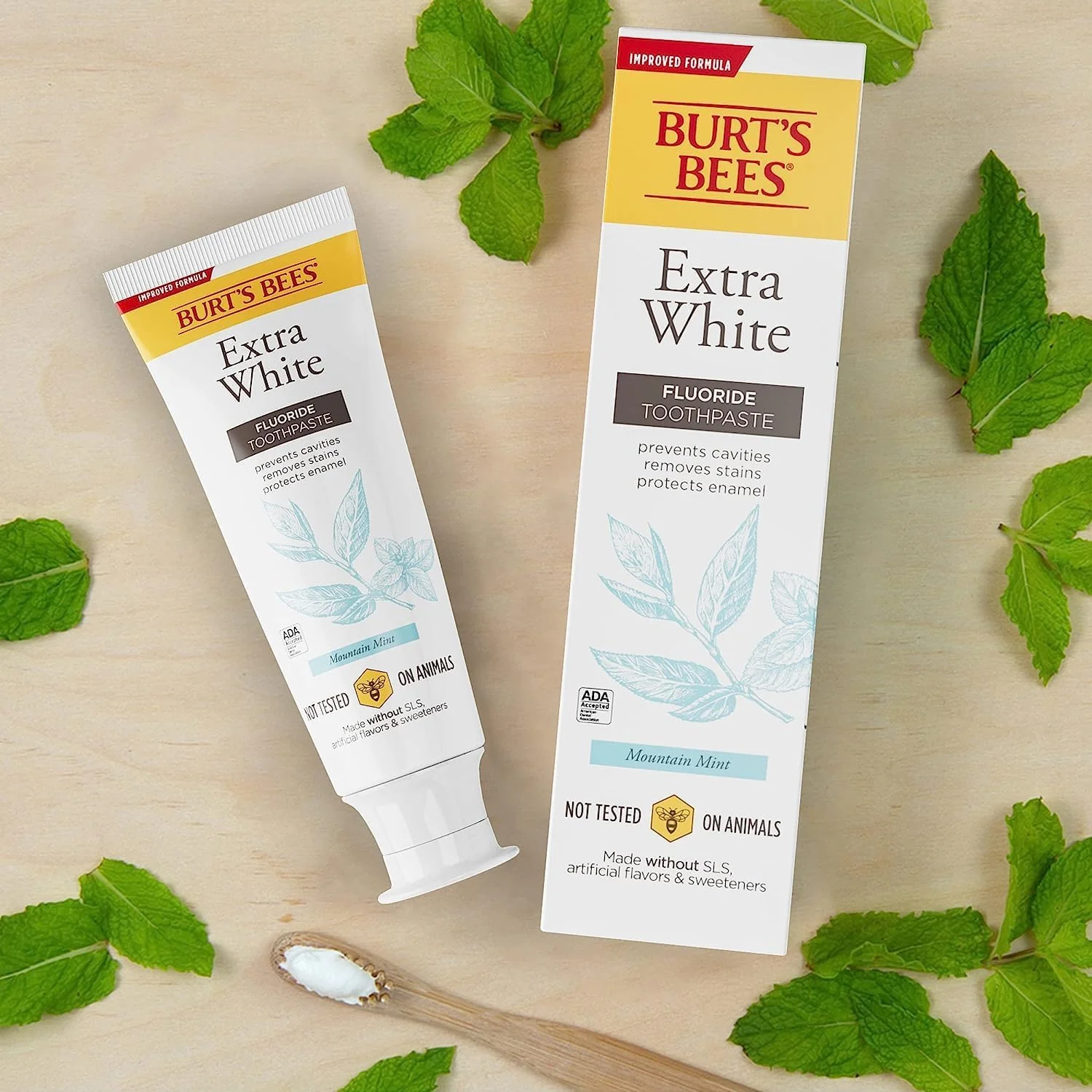 خمیر دندان نعناع کوهستانی سفید کننده اضافی Burt's Bees، ۱۳۳ گرم (بسته ۳ عددی) خمیر دندان نعناع کوهستانی سفید کننده اضافی Burt's Bees، ۱۳۳ گرم (بسته ۳ عددی)