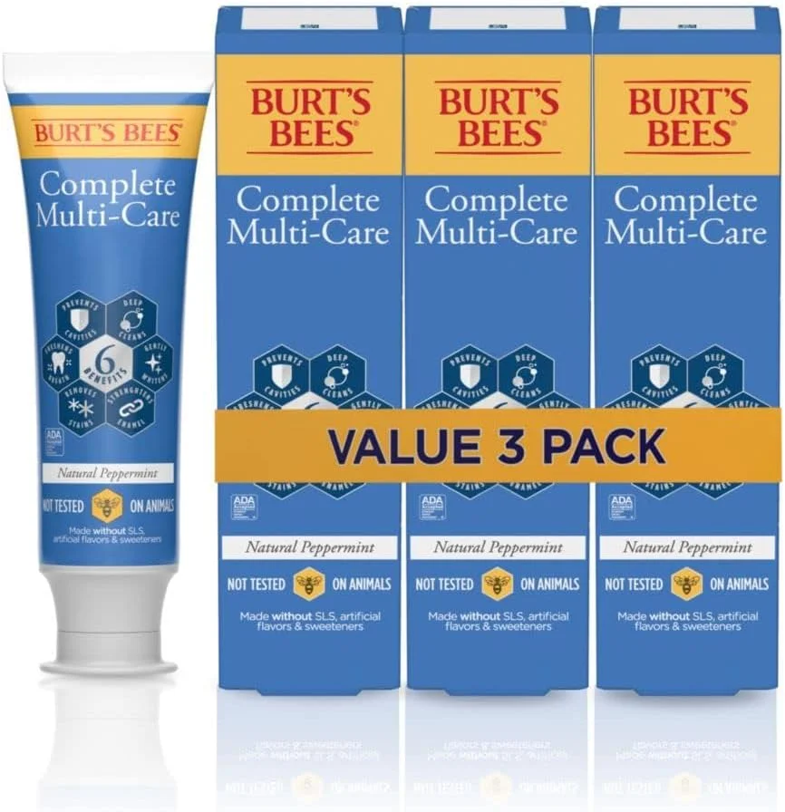 خمیر دندان کامل مراقبتی Burt's Bees، 133 گرم، بسته 3 عددی