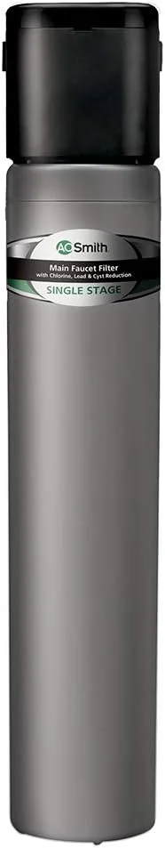 سیستم فیلتر آب زیر سینکی AO Smith - اتصال مستقیم پایه، فیلتراسیون آب تمیز شیر اصلی - فیلتر کربن بلاک تا 99% از 9 آلاینده مضر را کاهش می دهد - AO-MF