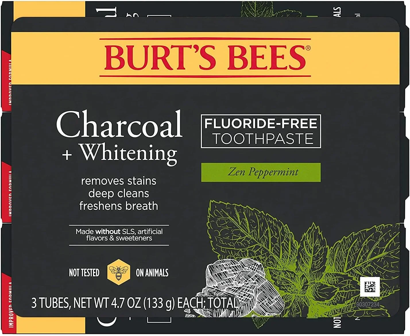 خمیر دندان زنبورهای برت، طعم طبیعی، خمیر دندان بدون فلوراید زغالی، نعناع ذن، 133 گرم، بسته 3 عددی خمیر دندان زنبورهای برت، طعم طبیعی، خمیر دندان بدون فلوراید زغالی، نعناع ذن، 133 گرم، بسته 3 عددی