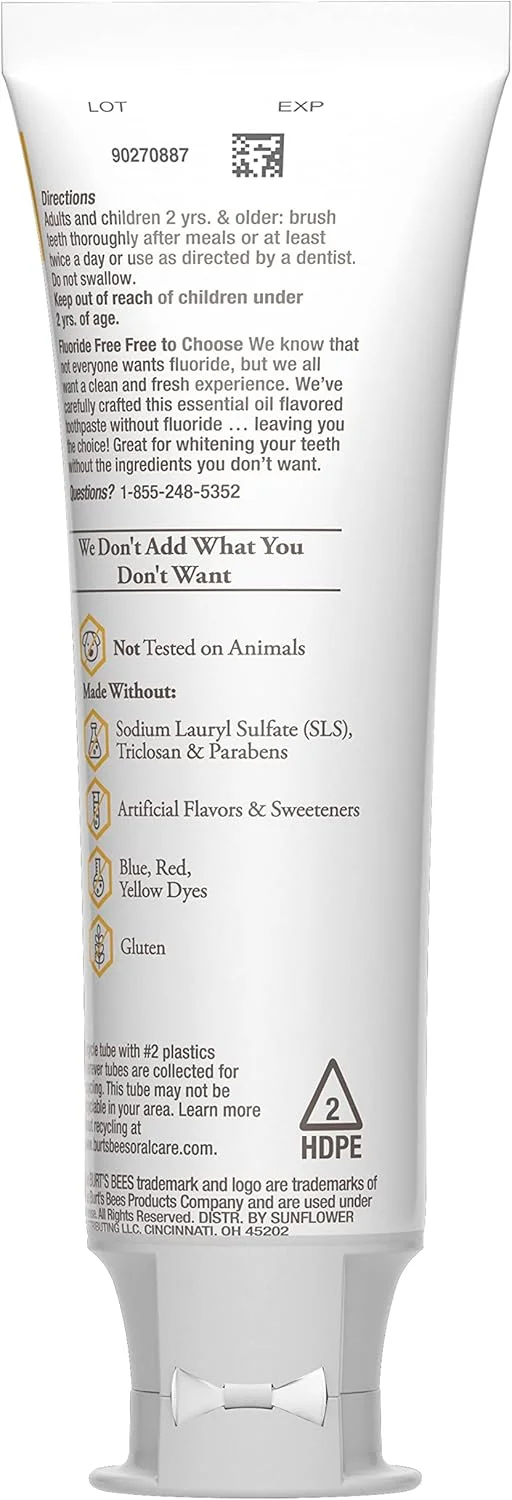 خمير دندان بدون فلورايد Burt's Bees مدل Purely White Zen با طعم نعناع، 133 گرم خمير دندان بدون فلورايد Burt's Bees مدل Purely White Zen با طعم نعناع، 133 گرم