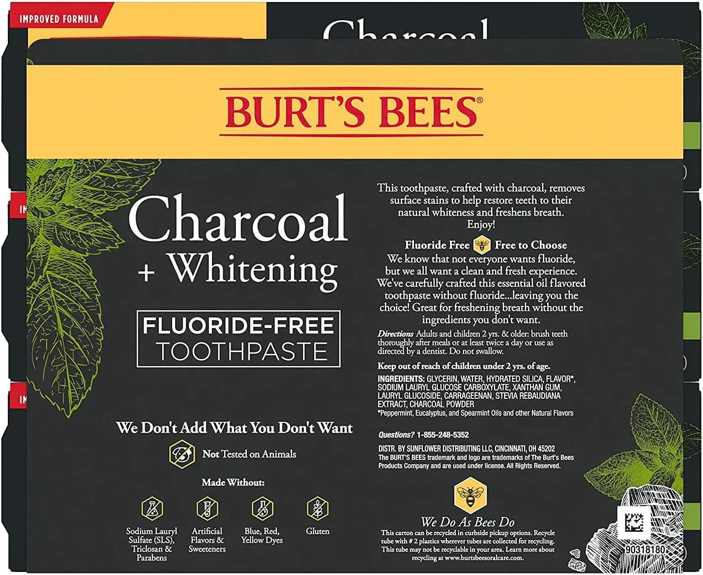 خمیر دندان زنبورهای برت، طعم طبیعی، خمیر دندان بدون فلوراید زغالی، نعناع ذن، 133 گرم، بسته 3 عددی خمیر دندان زنبورهای برت، طعم طبیعی، خمیر دندان بدون فلوراید زغالی، نعناع ذن، 133 گرم، بسته 3 عددی