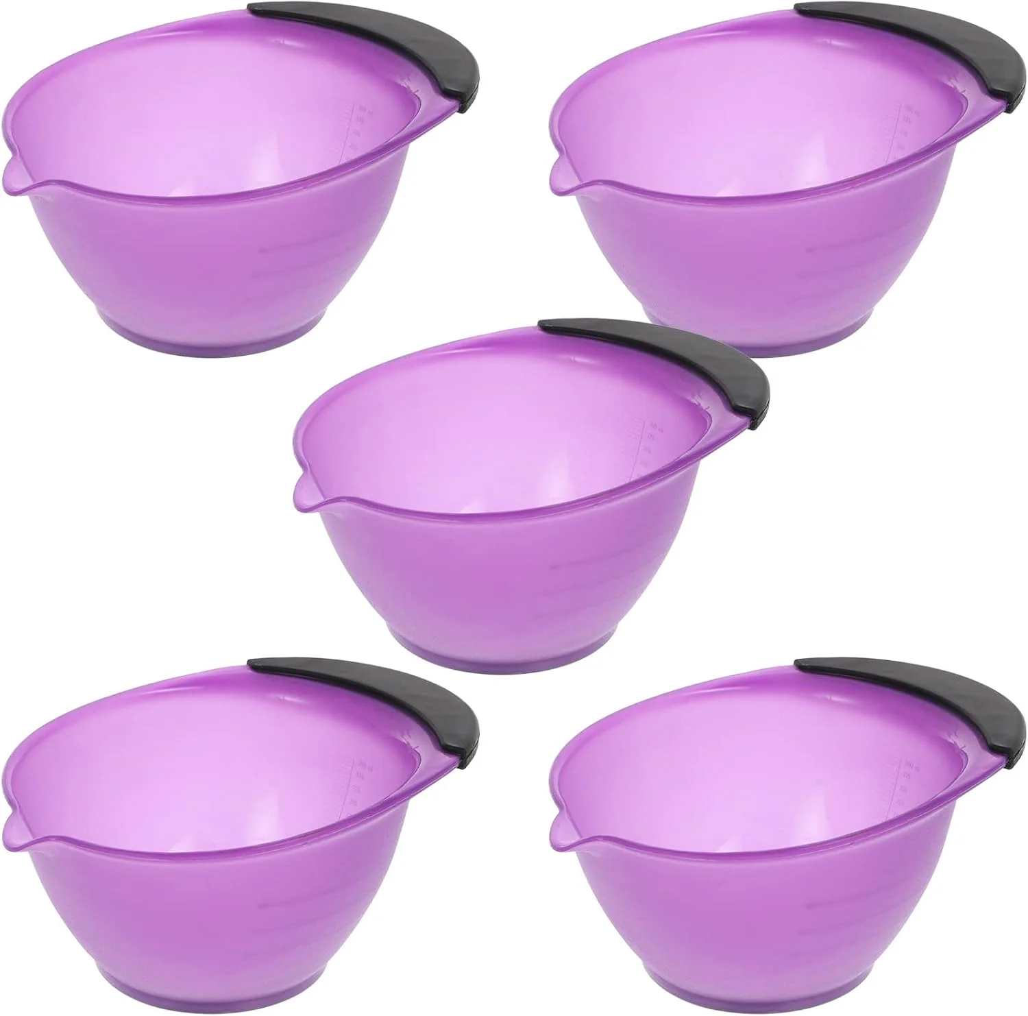 BEBALETY کاسه رنگ مو 5 عددی، کاسه رنگ موی سالنی با دسته برای رنگ کردن مو در خانه BEBALETY کاسه رنگ مو 5 عددی، کاسه رنگ موی سالنی با دسته برای رنگ کردن مو در خانه