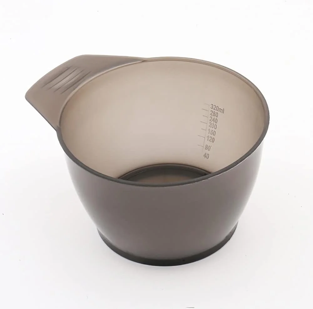 4 عدد کاسه مخلوط رنگ مو پلاستیکی مشکی، کاسه های بزرگ مخلوط رنگ مو، کاسه درمان مو، کاسه های سفید کننده رنگ مو برای سالن و خانه