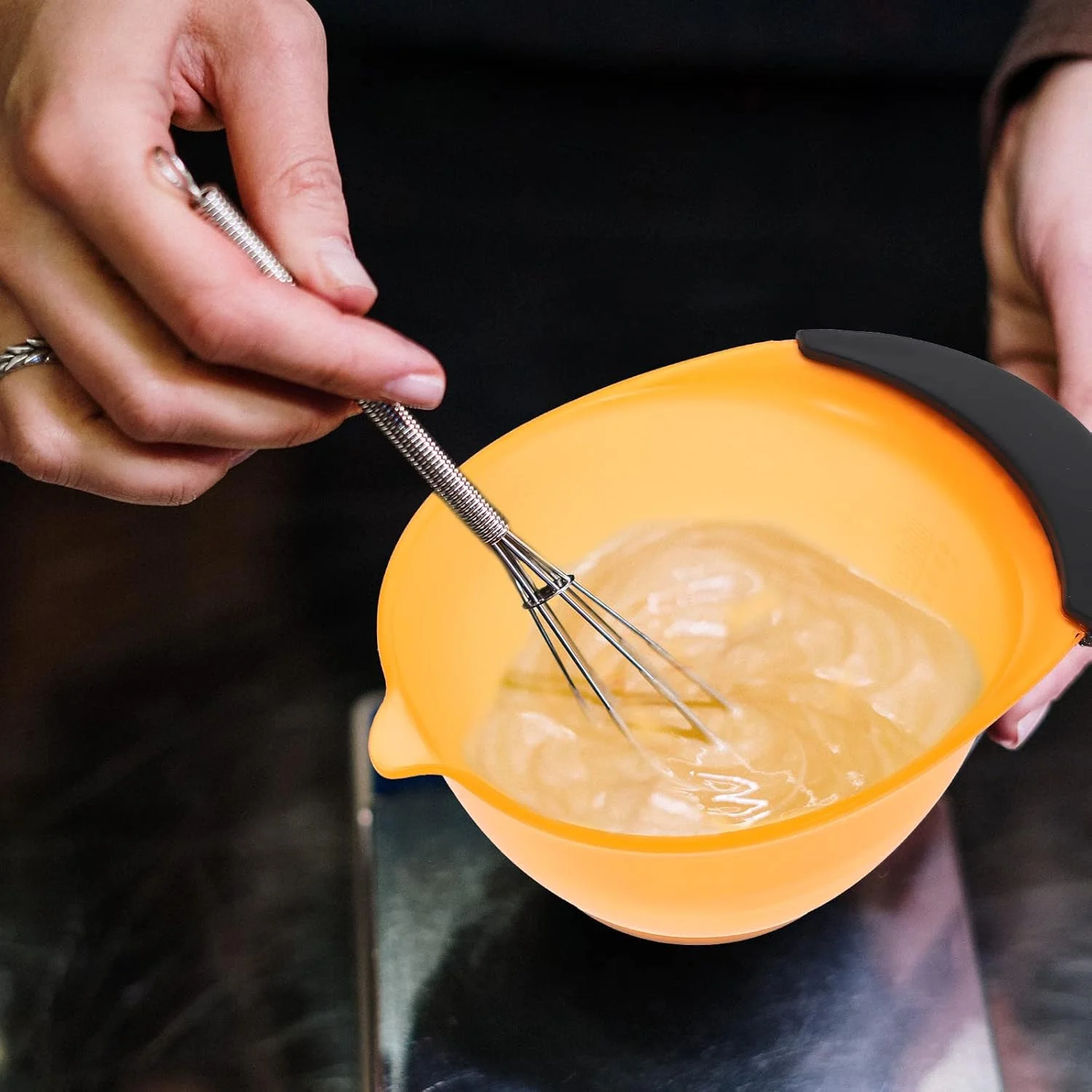 ست کاسه رنگ مو 5 عددی با دسته، مناسب برای رنگ کردن مو در خانه و سالن