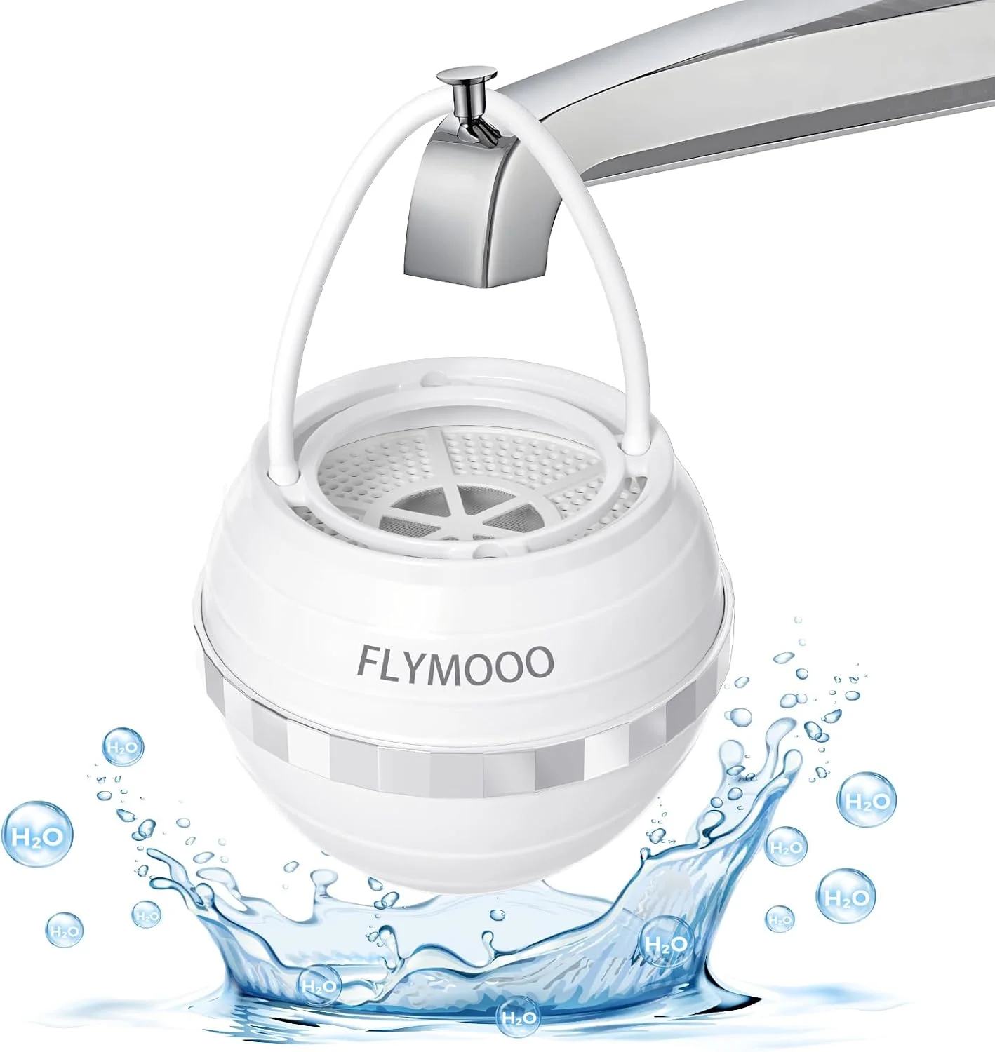 فیلتر آب وان حمام - فیلتر Kinder برای وان حمام - فیلتر آب وان حمام 8 مرحله ای آلودگی ها را کاهش می دهد و پوستی نرم تر و لطیف تر به ارمغان می آورد - 2500 گالن فیلتراسیون، فاقد BPA (سفید)