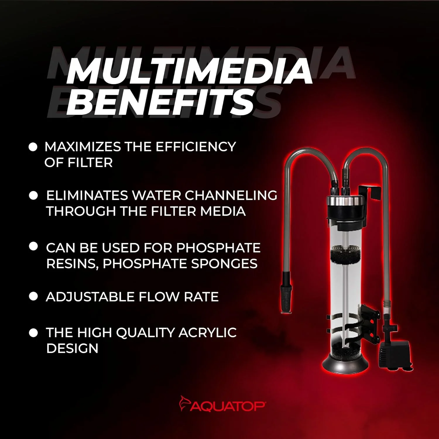 راکتور مدیا آکواتاپ با پمپ 95 GPH - برای تانک های 10-75 گالنی، فیلتراسیون جریان رو به بالا برای بازدهی، شامل پمپ آب قابل تنظیم، سیستم فیلتراسیون قابل اعتماد، MR-20 راکتور مدیا آکواتاپ با پمپ 95 GPH - برای تانک های 10-75 گالنی، فیلتراسیون جریان رو به بالا برای بازدهی، شامل پمپ آب قابل تنظیم، سیستم فیلتراسیون قابل اعتماد، MR-20