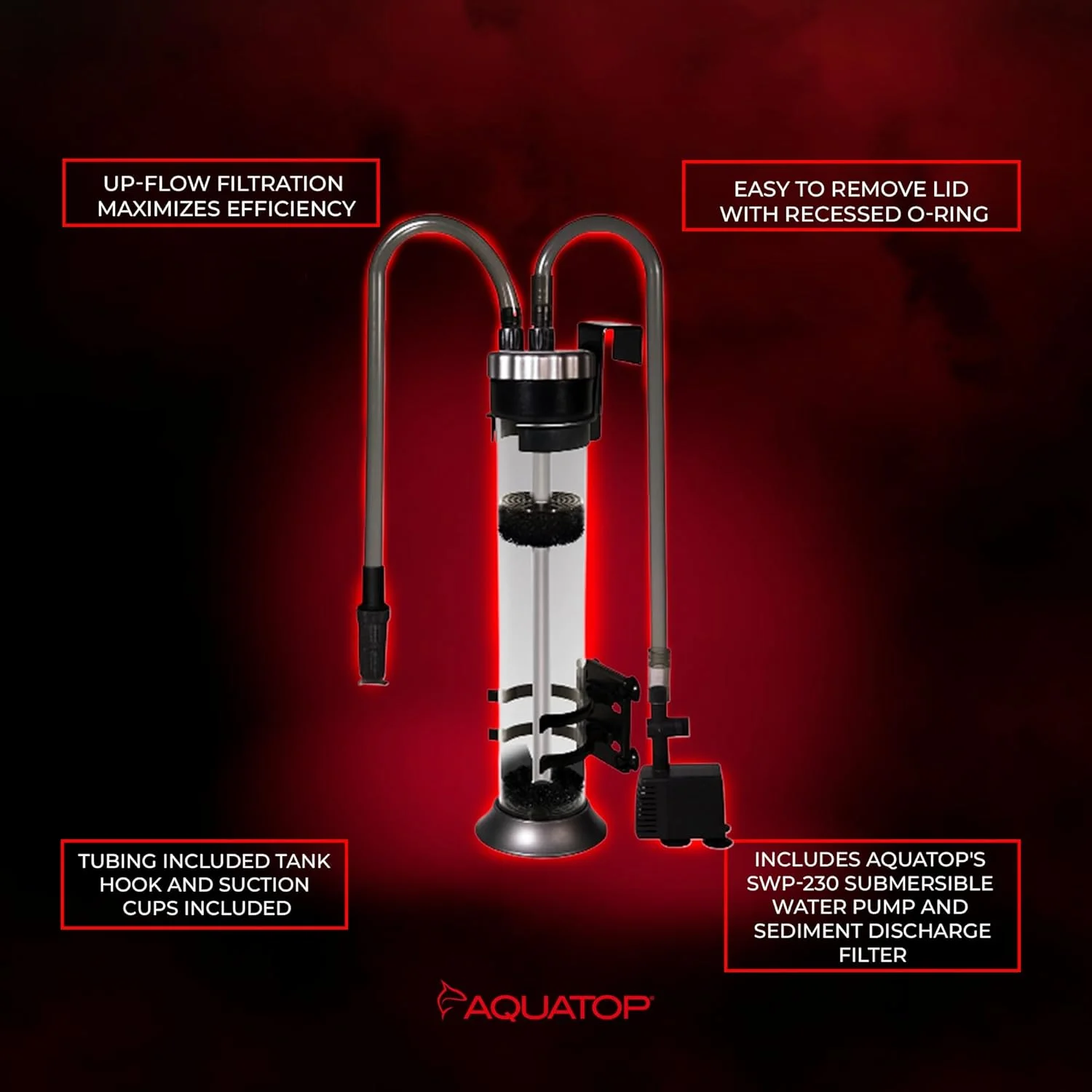 راکتور مدیا آکواتاپ با پمپ 95 GPH - برای تانک های 10-75 گالنی، فیلتراسیون جریان رو به بالا برای بازدهی، شامل پمپ آب قابل تنظیم، سیستم فیلتراسیون قابل اعتماد، MR-20 راکتور مدیا آکواتاپ با پمپ 95 GPH - برای تانک های 10-75 گالنی، فیلتراسیون جریان رو به بالا برای بازدهی، شامل پمپ آب قابل تنظیم، سیستم فیلتراسیون قابل اعتماد، MR-20